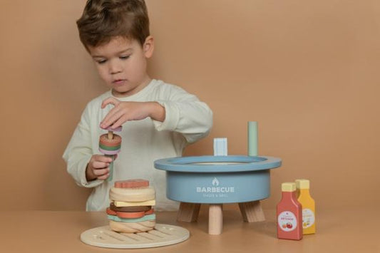 Little Dutch Grill Holz Spielzeuggrill BBQ Set