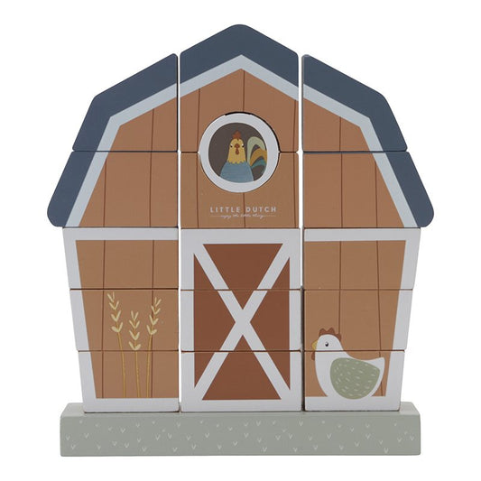 Little Dutch Little Farm Stapelspiel Bauernhaus Holz
