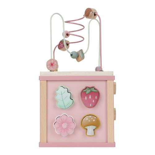 Little Dutch rosa Holz Aktivitäten Motorik Würfel Fairy Garden