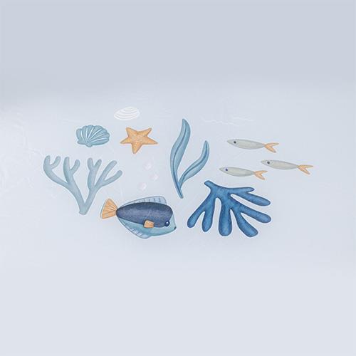 Little Dutch Pop-up Strandzelt Ocean Dreams Blue Strandmuschel blau