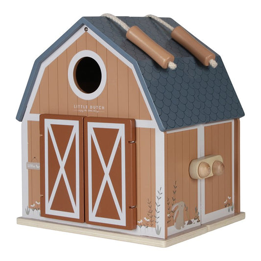 Little Dutch tragbares Bauernhaus Holz Puppenhaus Little Farm