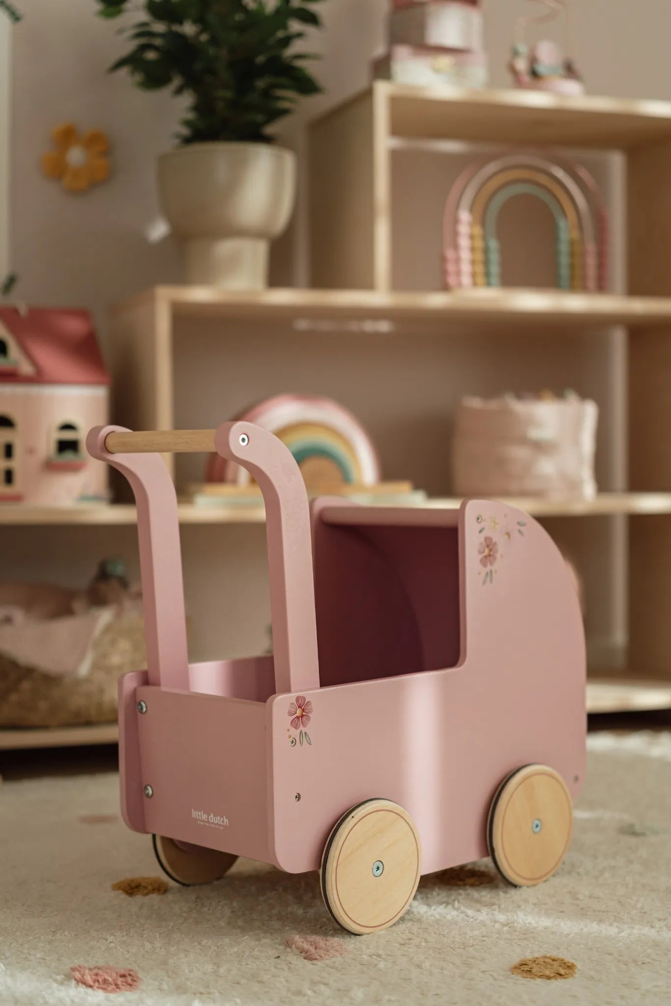 Puppenwagen Holz Puppe Lily Set - Spiel Bundle Little Dutch