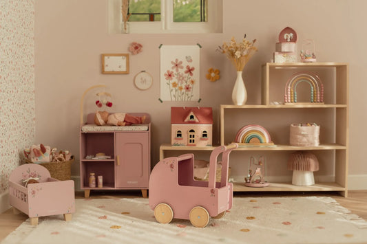Puppenwagen Holz Puppe Lily Set - Spiel Bundle Little Dutch