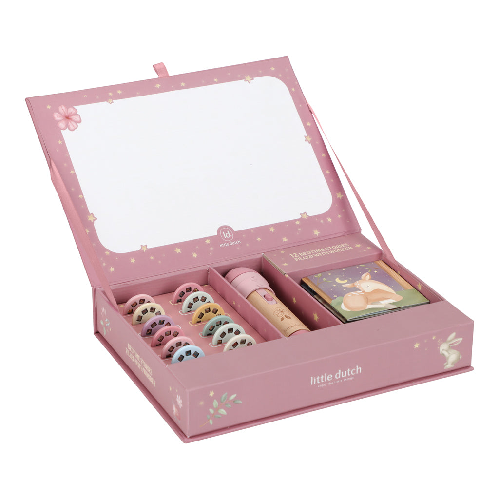 Weihnachtsspecials Bundle Little Dutch Schminktisch + Little Dutch Rosa Geschichten Projektor