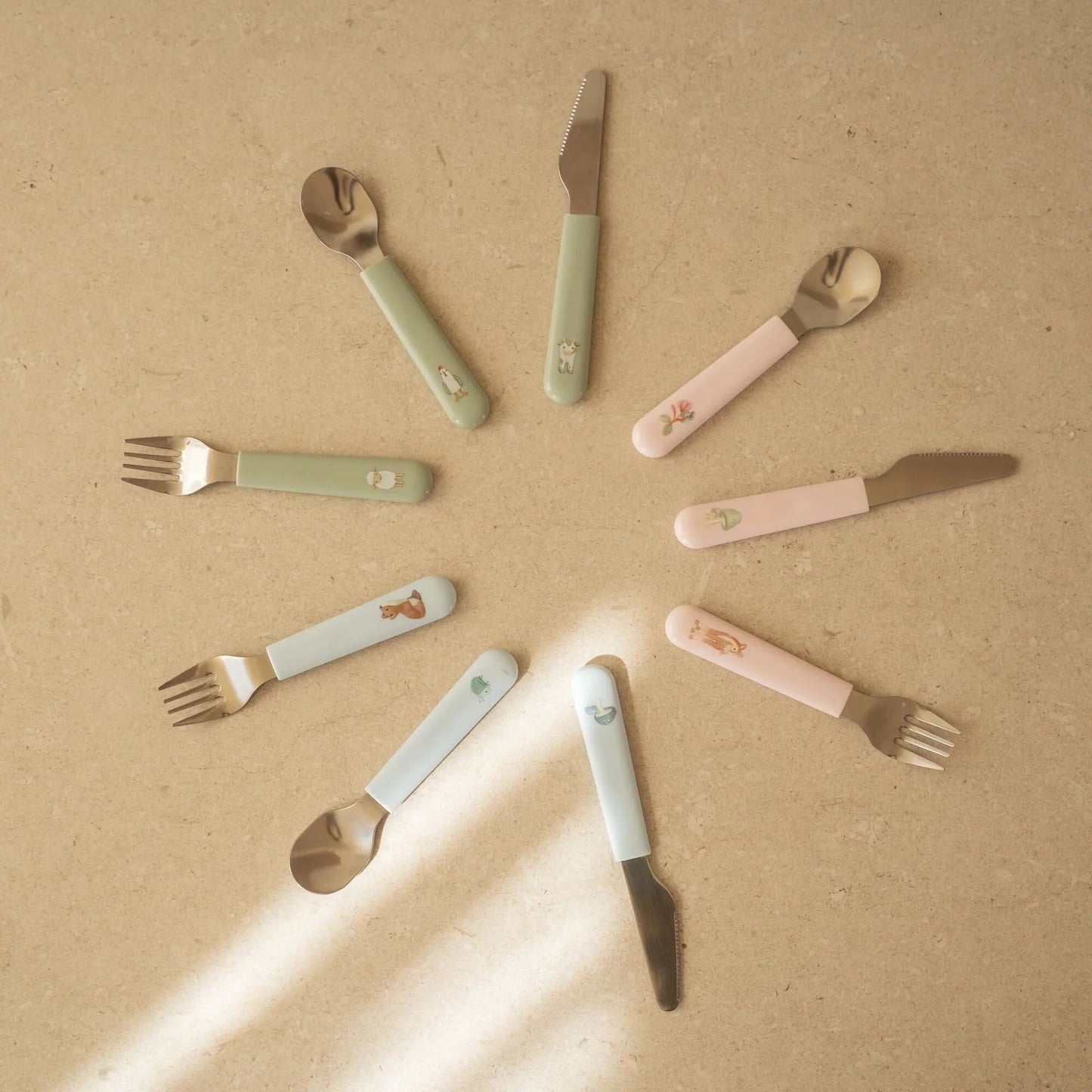 Little Dutch rosa Kinder Besteck Set Mio Mepal 3er Set Fairy Garden