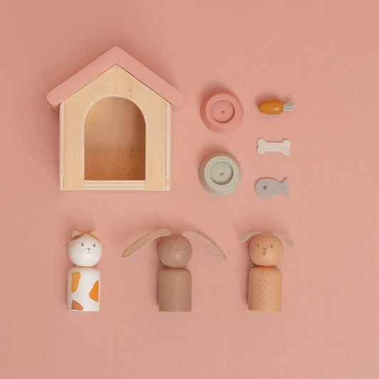 Little Dutch Puppenhaus Haustier Erweiterungsset aus Holz