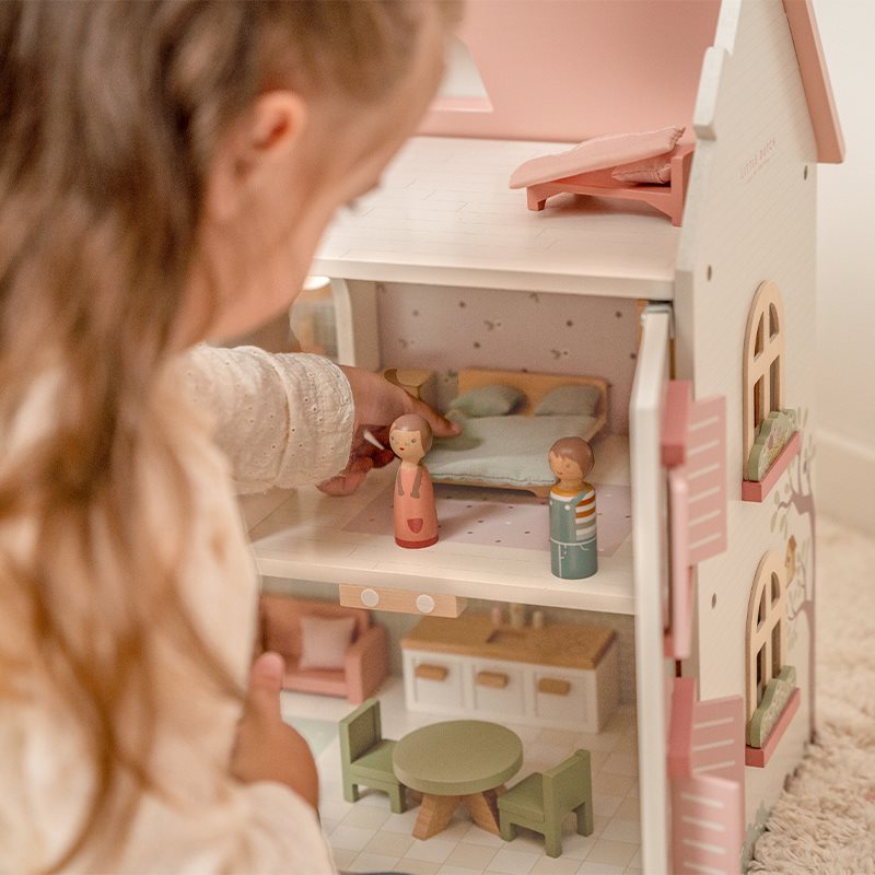 Little Dutch rosa Holz Puppenhaus