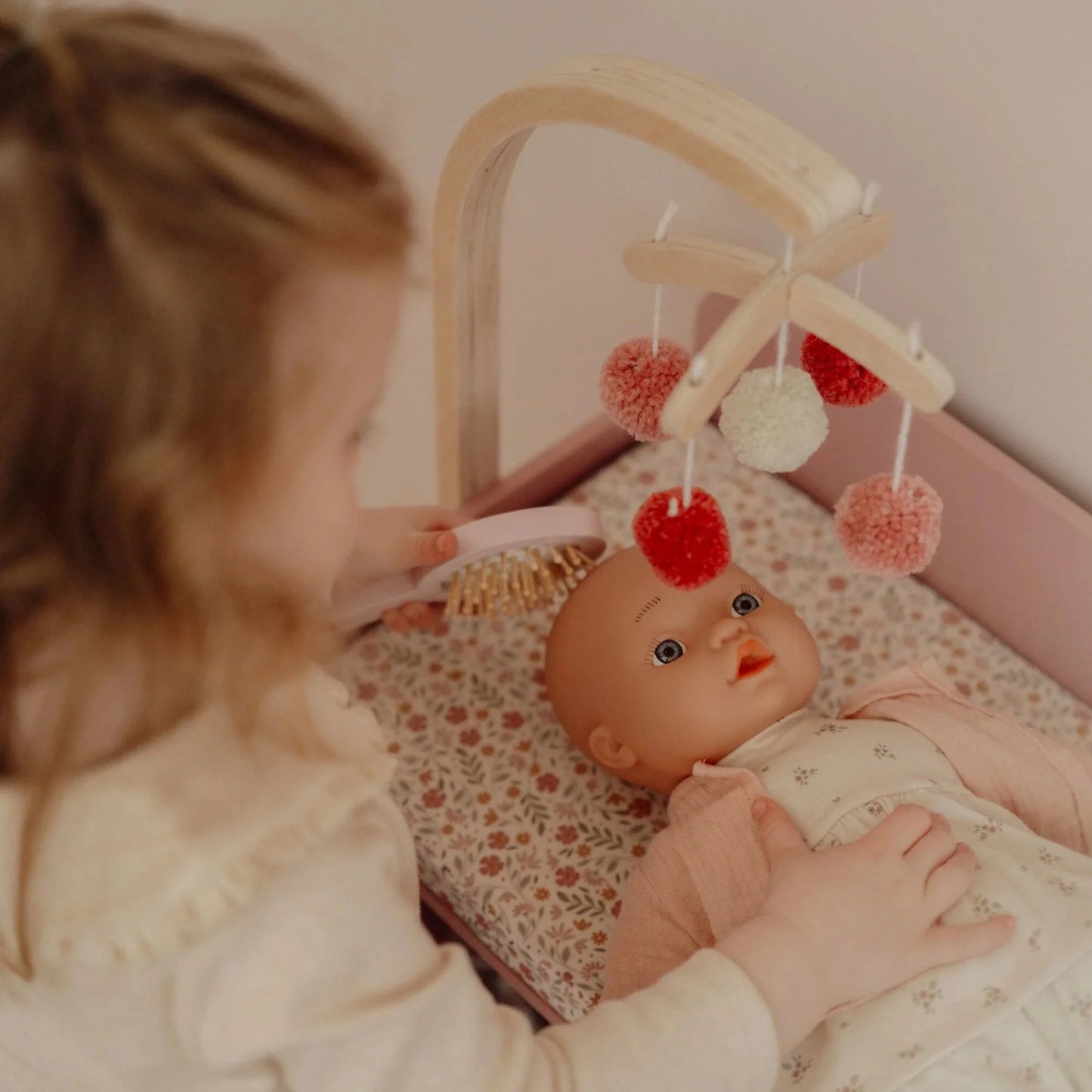 Little Dutch rosa Puppenwickeltisch FSC Holz