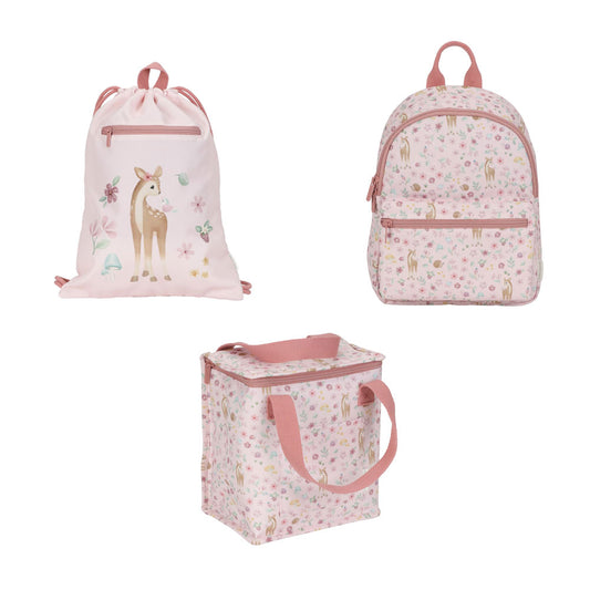 Little Dutch rosa "Fairy Garden" SetRucksack, Turnbeutel & Kühltasche