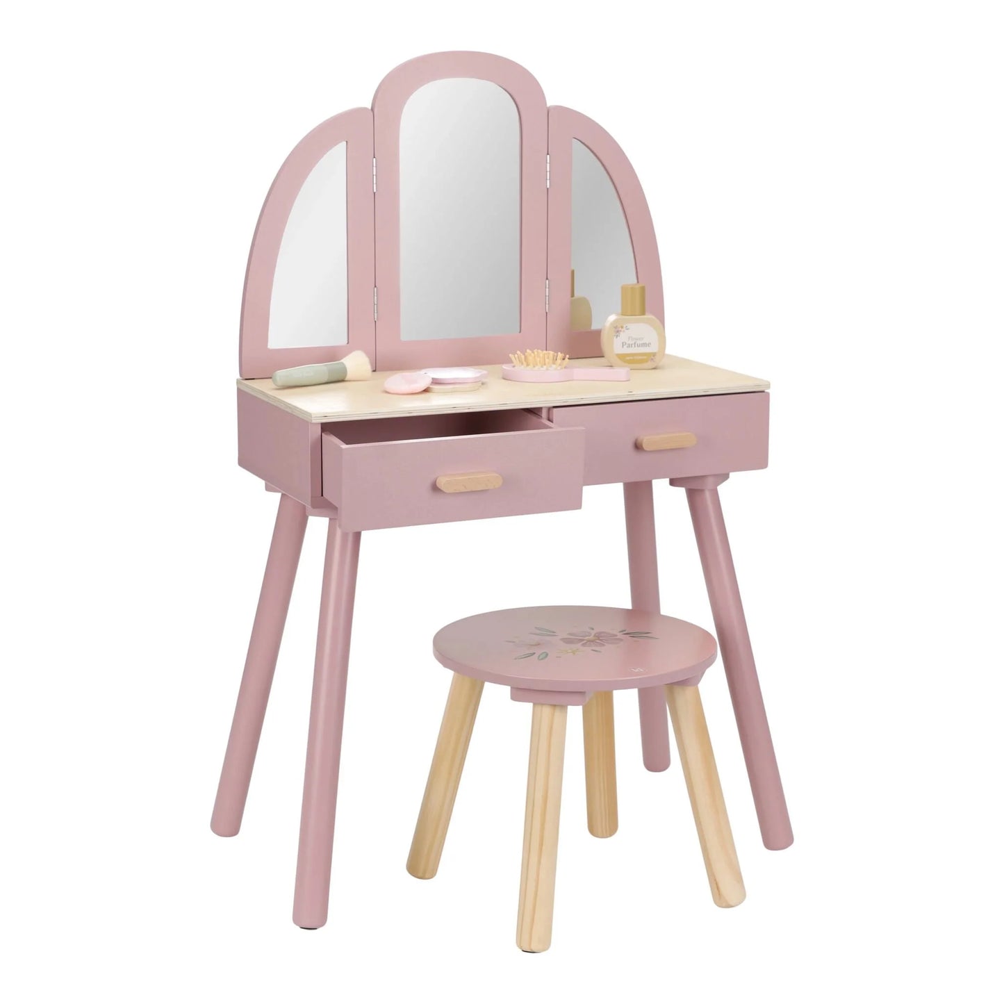 Little Dutch rosa Schminktisch Holz der Frisiertisch