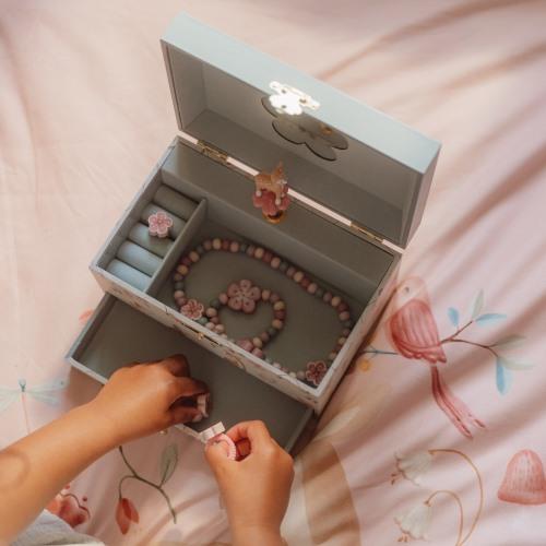 Little Dutch rosa Schmuckset Blume Holz Kinderschmuck