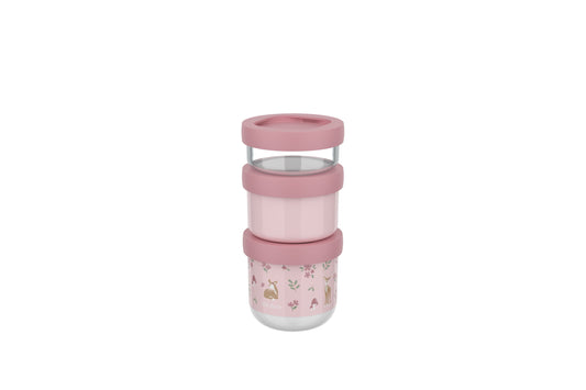 Little Dutch rosa Snackbox stapelbar Mepal Mio 3-teilig Fairy Garden