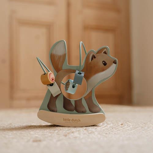 Little Dutch Holz Schaukeltier Fuchs blau Spirale Forest Friends