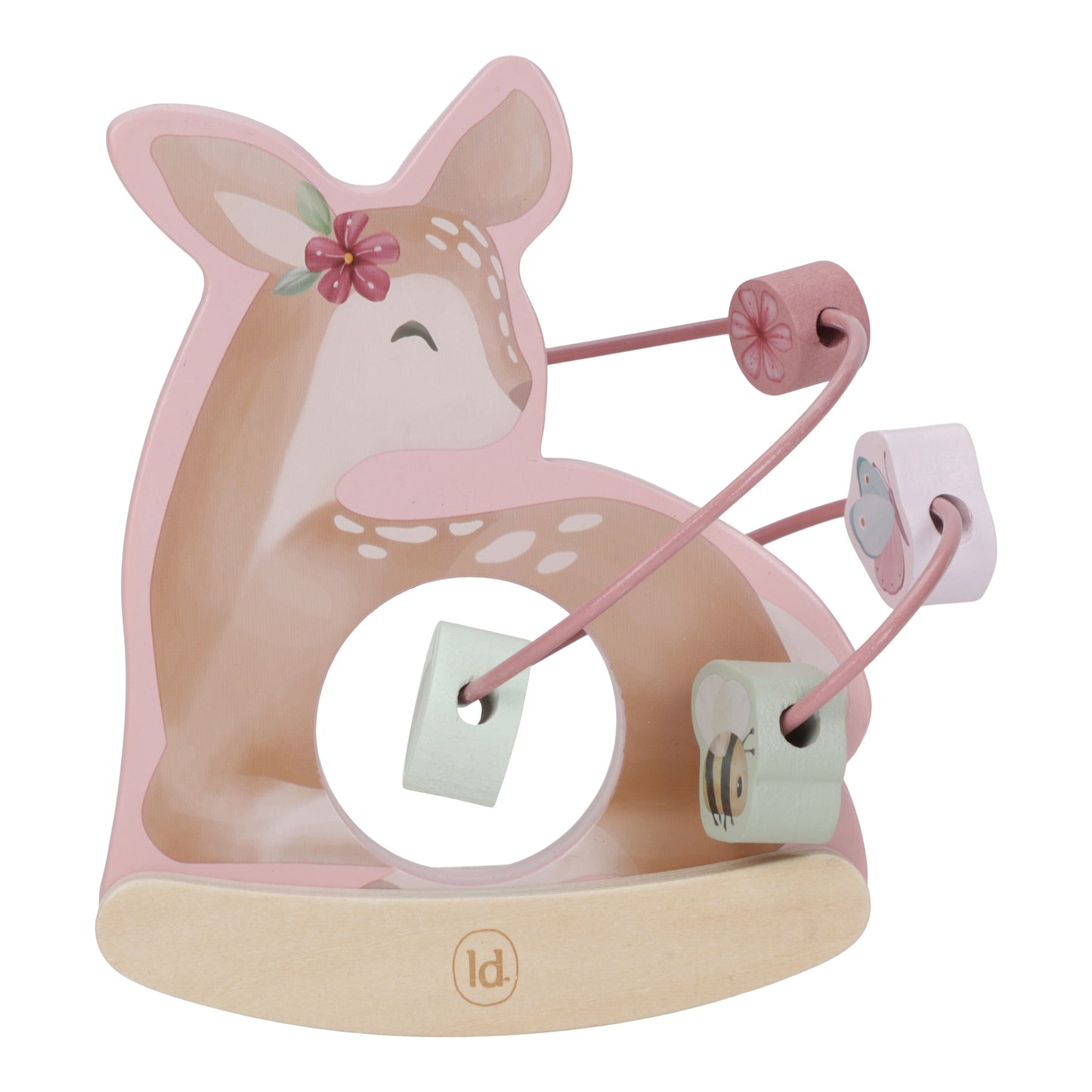 Little Dutch Holz Schaukeltier Reh rosa Spirale Fairy Garden