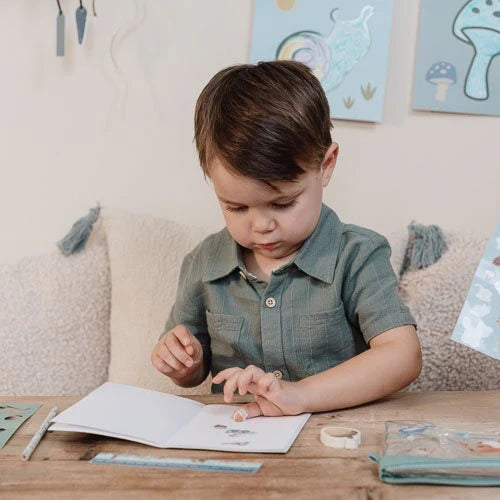 Little Dutch Schreibset blau Forest Friends Etui mit Inhalt