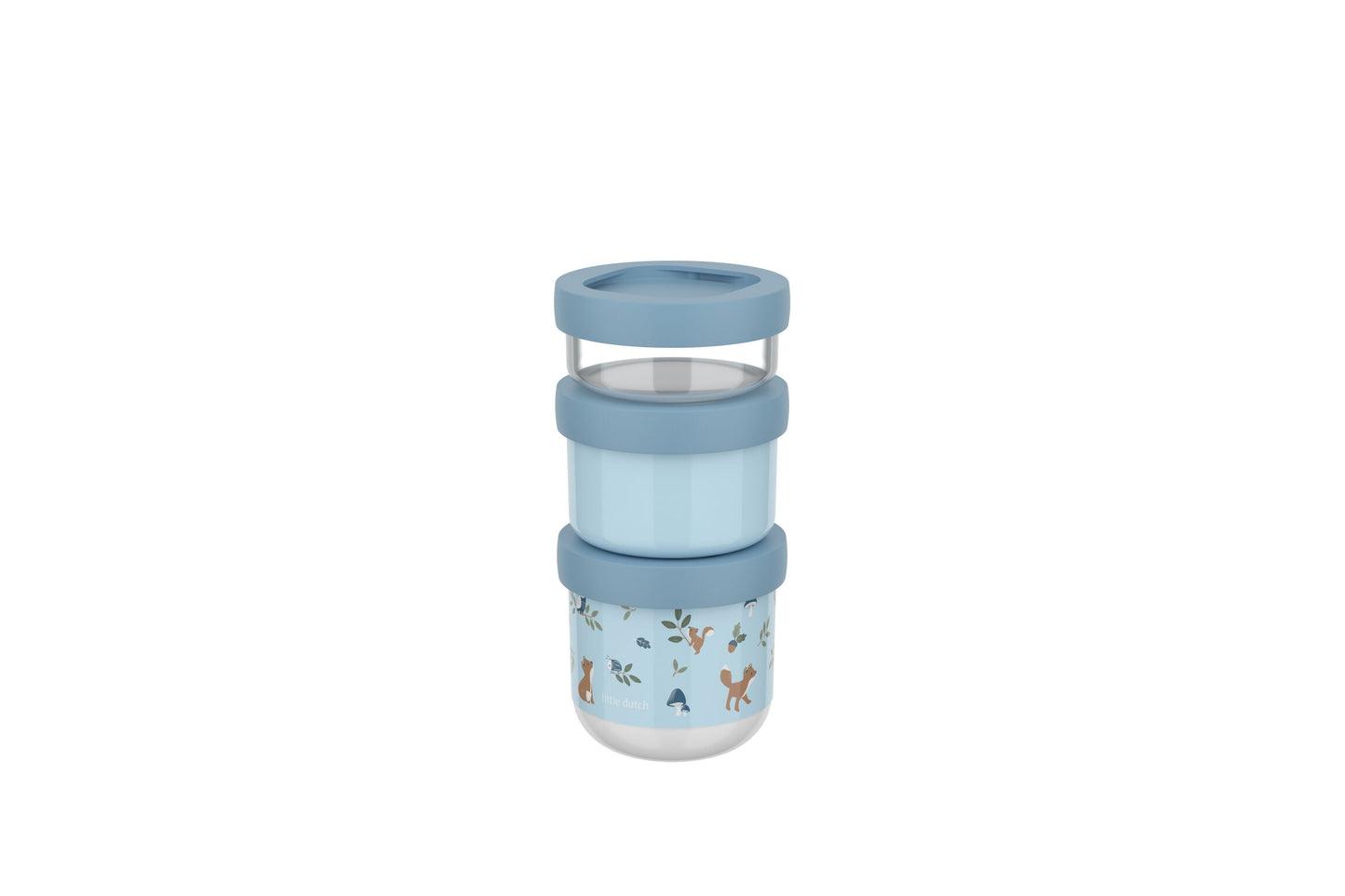 Little Dutch Snackbox blau stapelbar Mepal Mio 3-teilig Forest Friends
