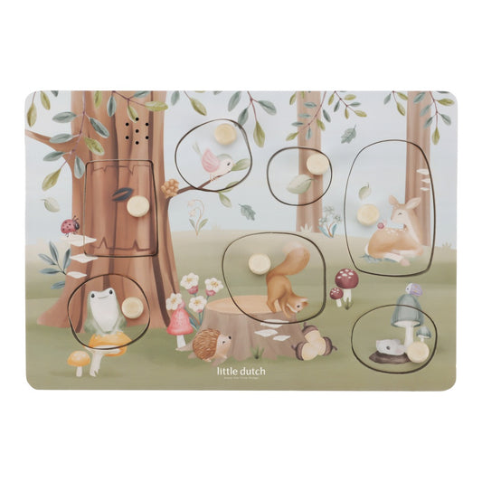 Little Dutch Sound Greif Puzzle blau Holz Forest Friends