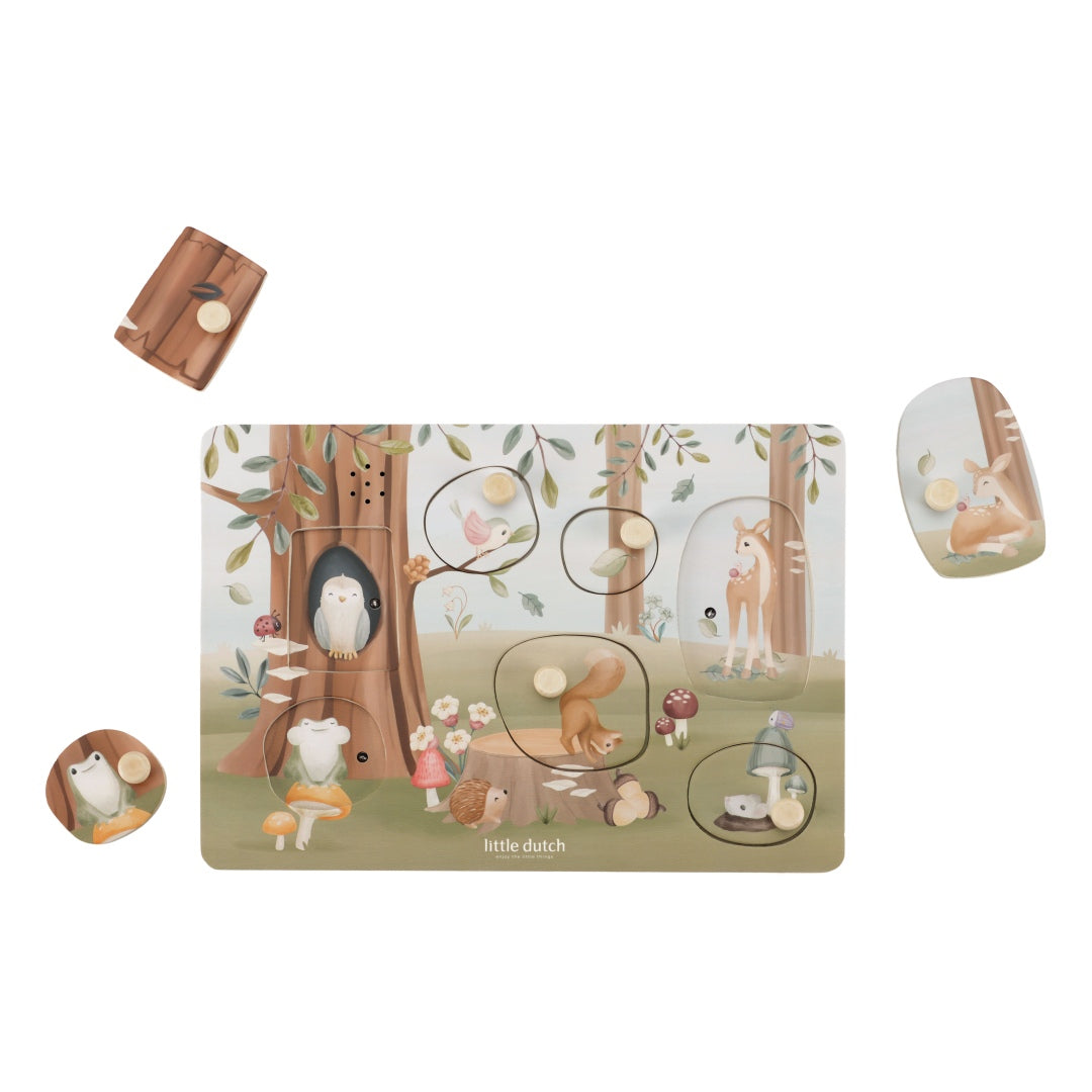 Little Dutch Sound Greif Puzzle blau Holz Forest Friends