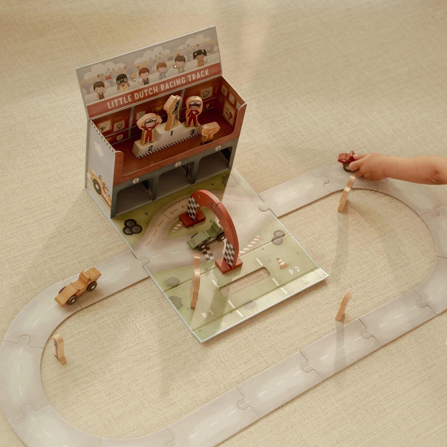 Little Dutch Holzrennbahn im Spielkoffer Essentials