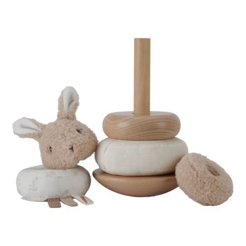 Little Dutch Stapelturm mit Ringen Baby Bunny newborn naturals  Hasenstapelturm