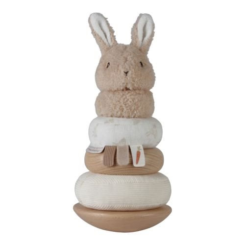 Little Dutch Stapelturm mit Ringen Baby Bunny newborn naturals  Hasenstapelturm