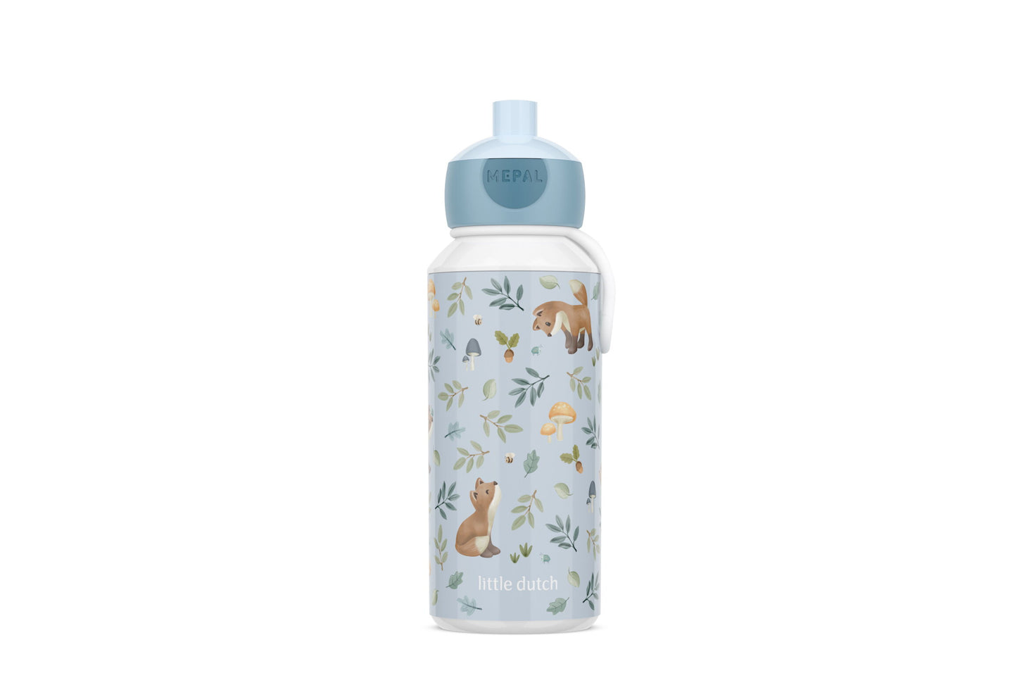 Little Dutch Trinkflasche blau Pop-Up Campus 400 ml Forest Friends Mepal