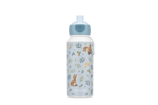 Little Dutch Trinkflasche blau Pop-Up Campus 400 ml Forest Friends Mepal