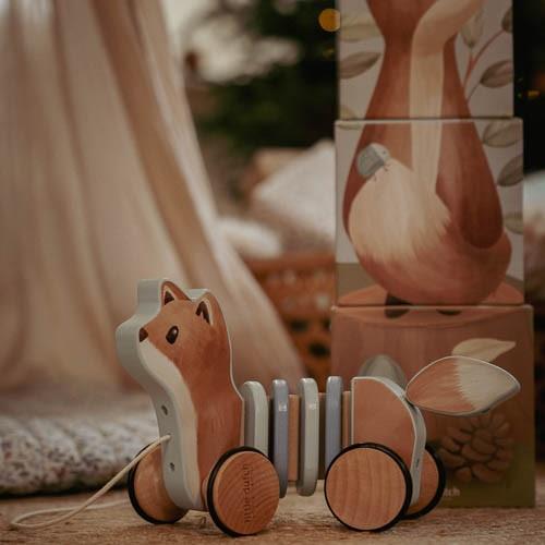 Little Dutch Wackel Nachziehtier Holz Fuchs Forest Friends