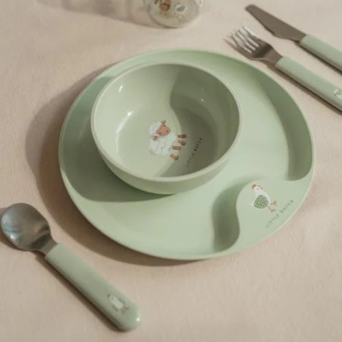 Little Dutch Kinder Besteckset grün Mepal mio 3-teilig Little Farm