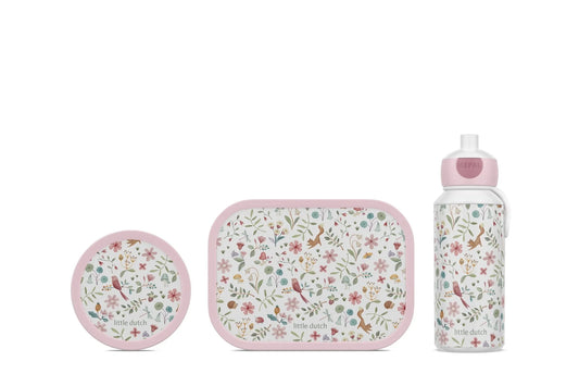 Little Dutch Lunchset Campus (Trinkflasche Pop-Up + Brotdose + Fruchtbox) Fairy Wonders Mepal