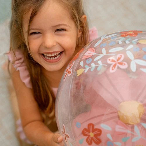 Little Dutch rosa 3D Strandball Blume Pink Flowers