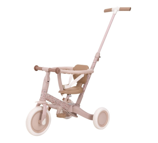 Rosa Dreirad 4 in 1 mit Griff Fairy Floral Little Dutch