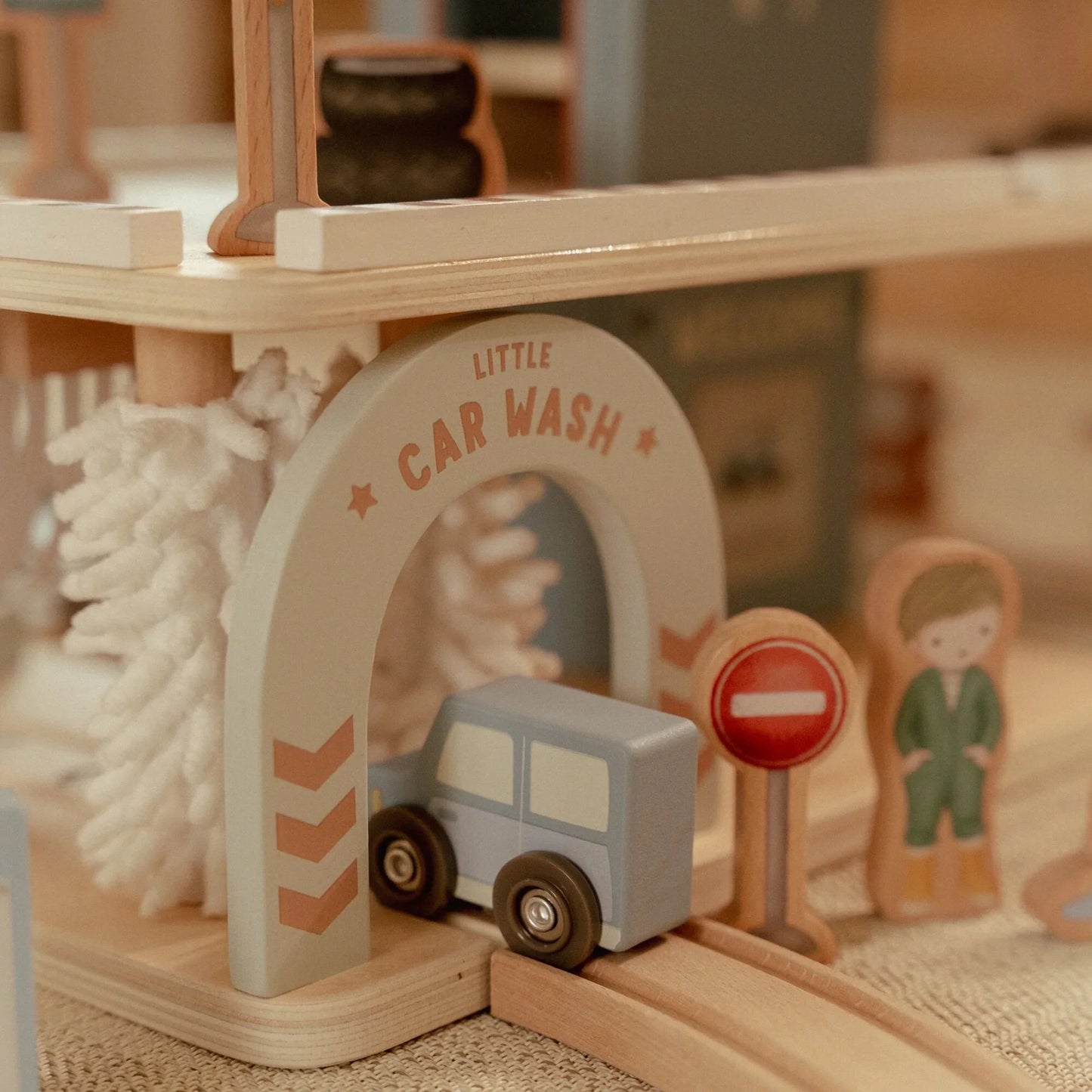 Little Dutch Parkhaus Holz  Blau Spielzeug Parkgarage
